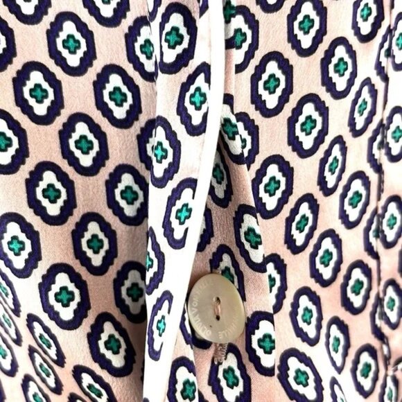 Olivia von Halle Poppy Zahra Printed Long-Sleeve Silk Sleepshirt - Picture 5 of 11